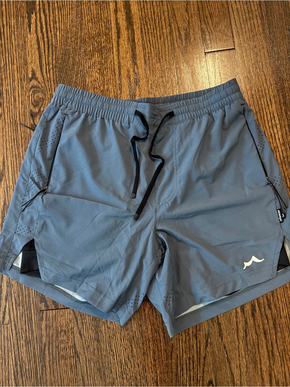 Men’s Maamgic Steel Blue / Gray Athletic Shorts